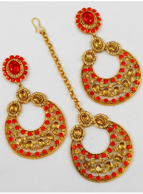 Earring Maang Tikka Set